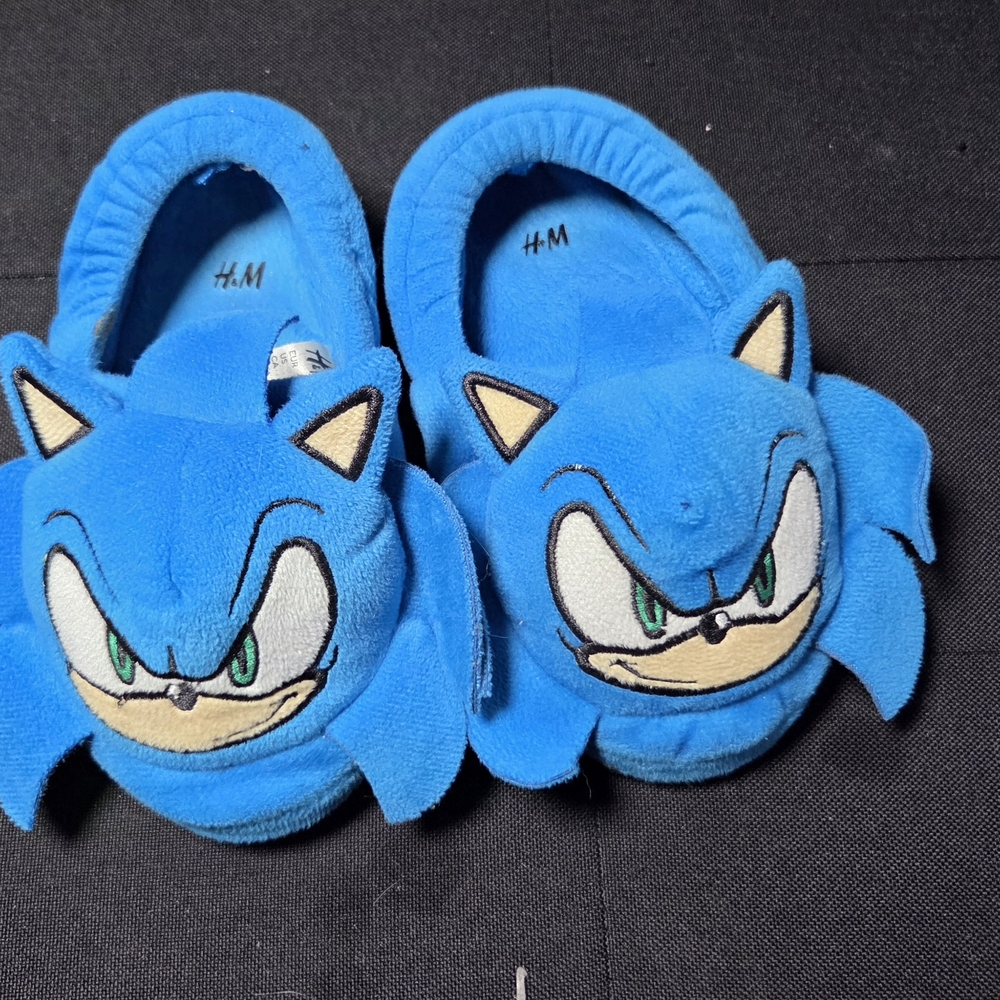 H&M Vibrant Blue Plush Slippers